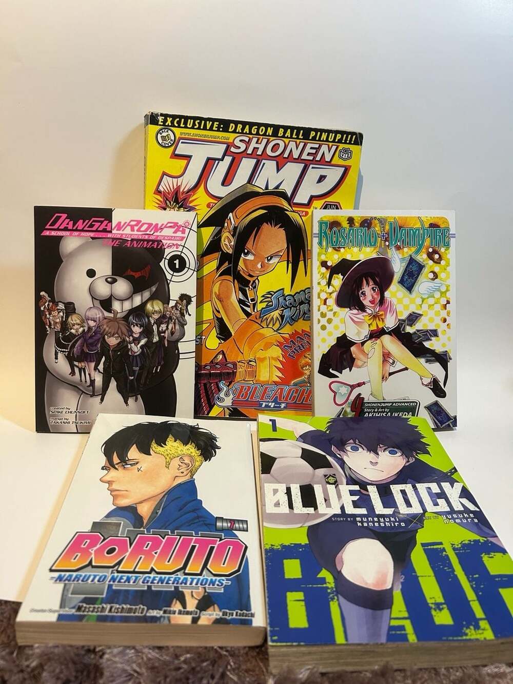 Manga Lot: Blue Lock, Boruto, Danganronpa, Rosario + Vampire, Shonen Jump